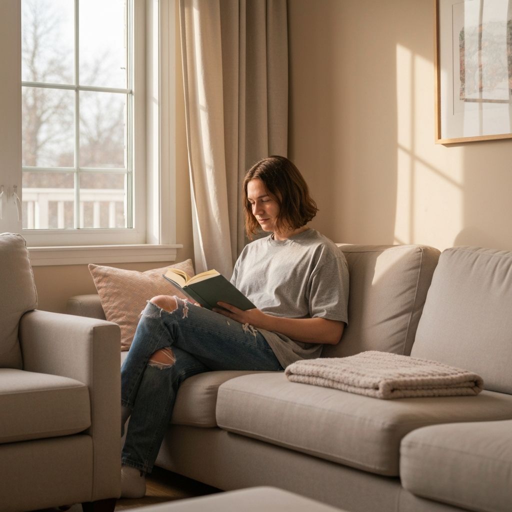 Person reading peacefully