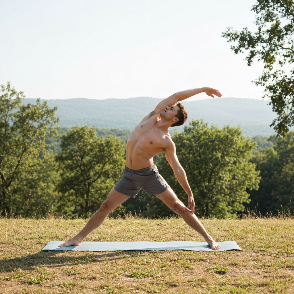 Person doing gentle yoga